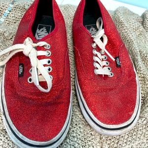 Glitter red vans